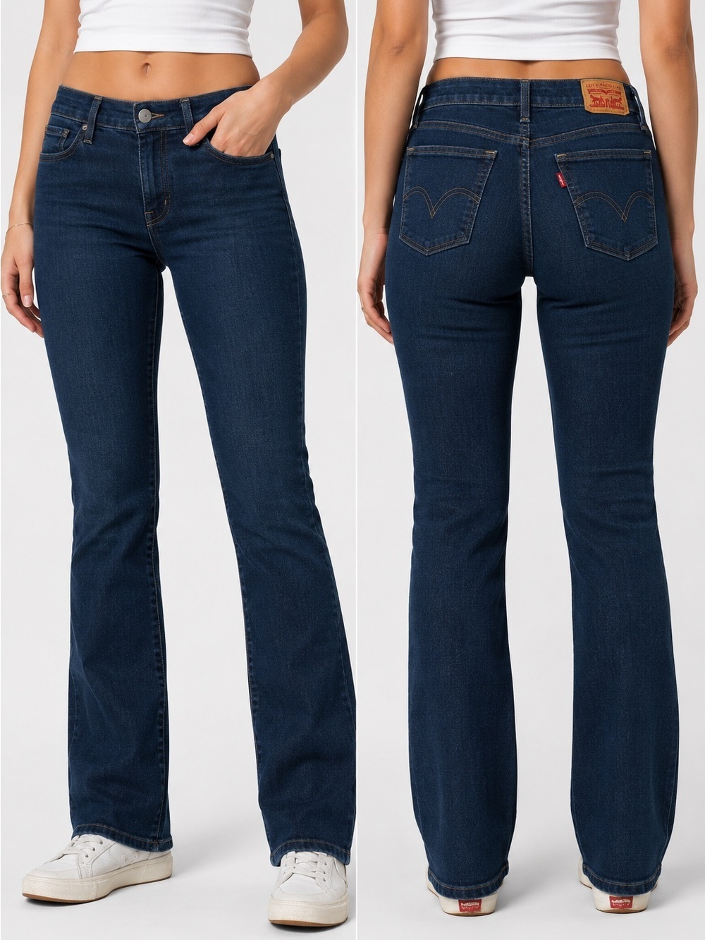 Levi's 515 Bootcut Jeans Dark Wash Denim Size 4/27